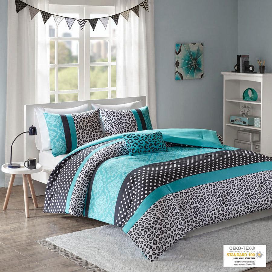Chloe 20"D Comforter Set Teal Twin/Twin XL