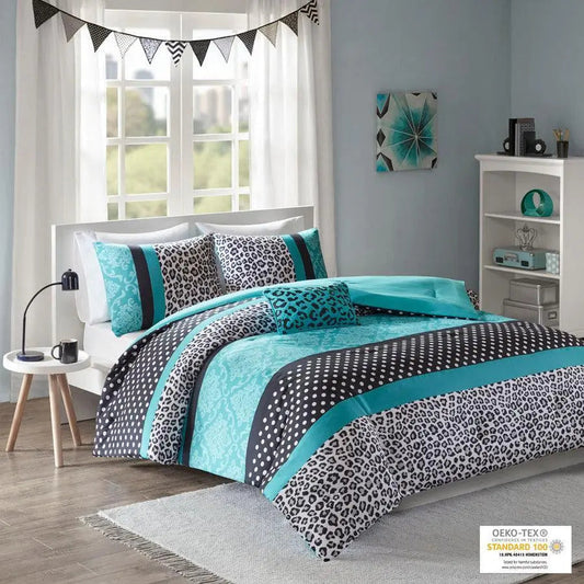 Chloe Comforter Set Teal King/Cal King