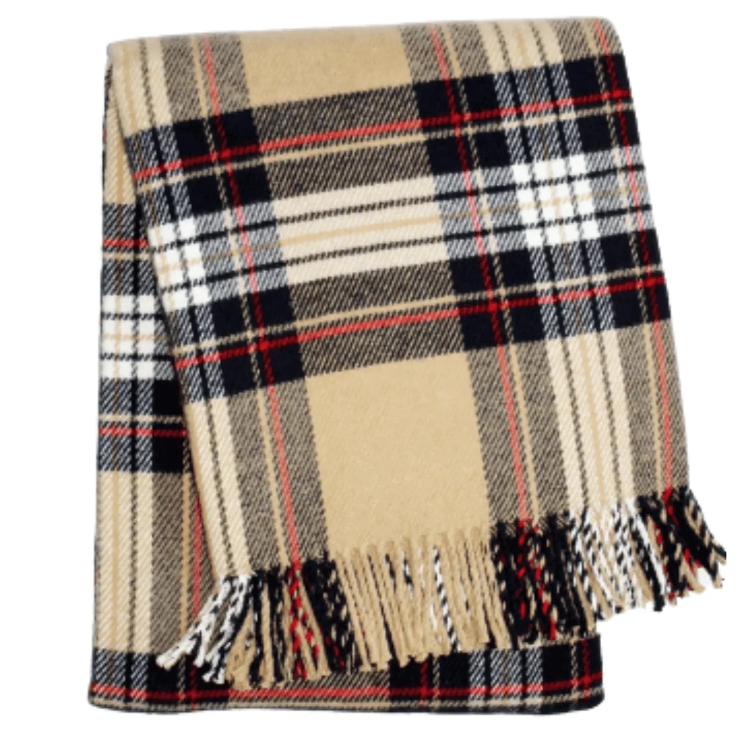 Classic Tartan Plaid Fringed Throw - Throw Blankets - The Well Appointed House