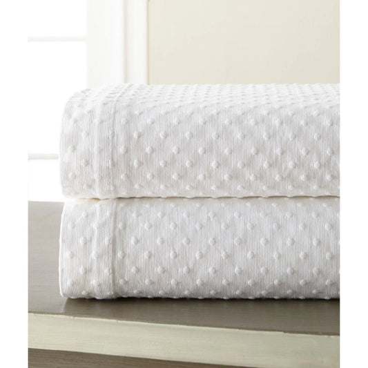 Delilah Dotted Cotton Coverlet - Blankets & Quilts - The Well Appointed House