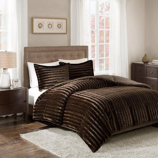 Duke Full/Queen Comforter (Set) Chocolate