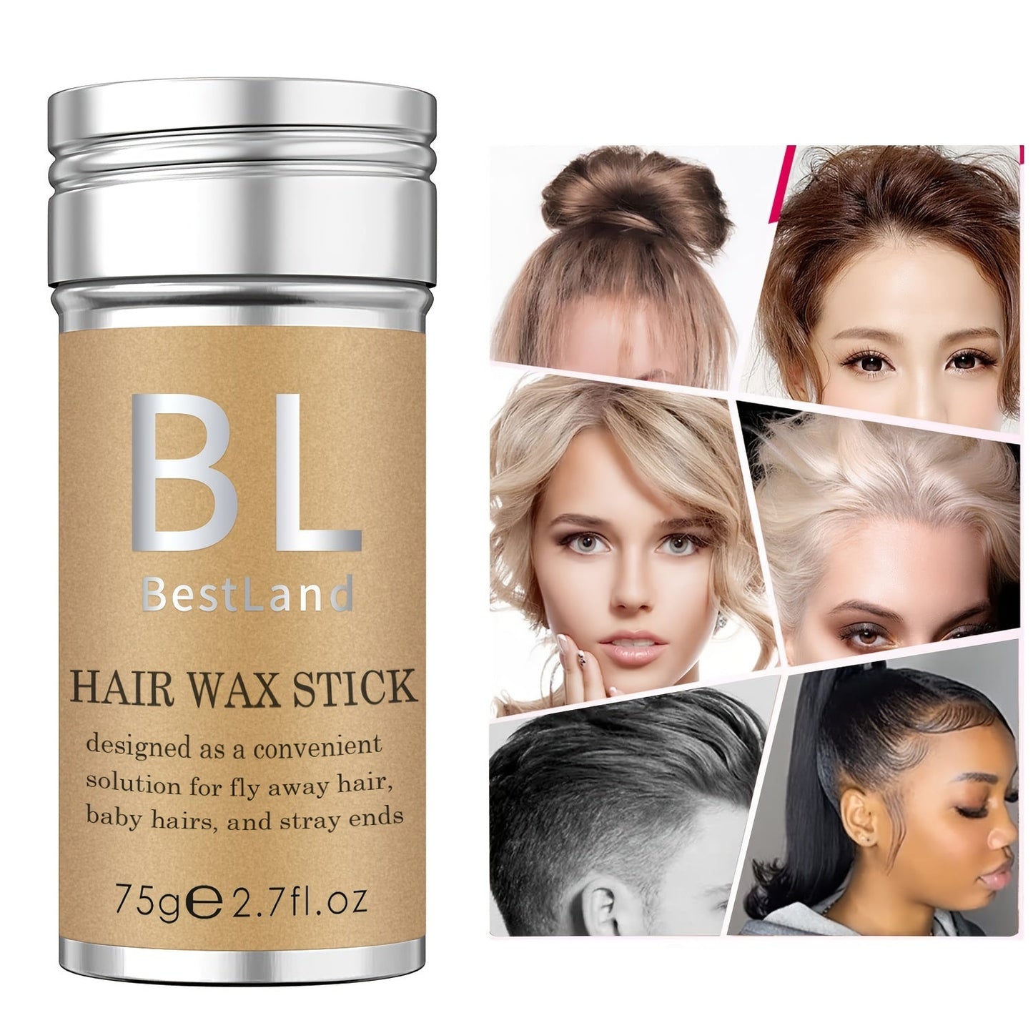 Hair Wax Stick, Flyaways Hair Stick Styling Wax For Hair Edge Control