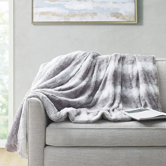 Faux Fur Blanket Grey BR51-3071