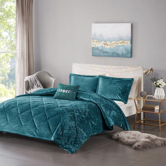 Felicia Full/Queen Comforter (Set) Teal