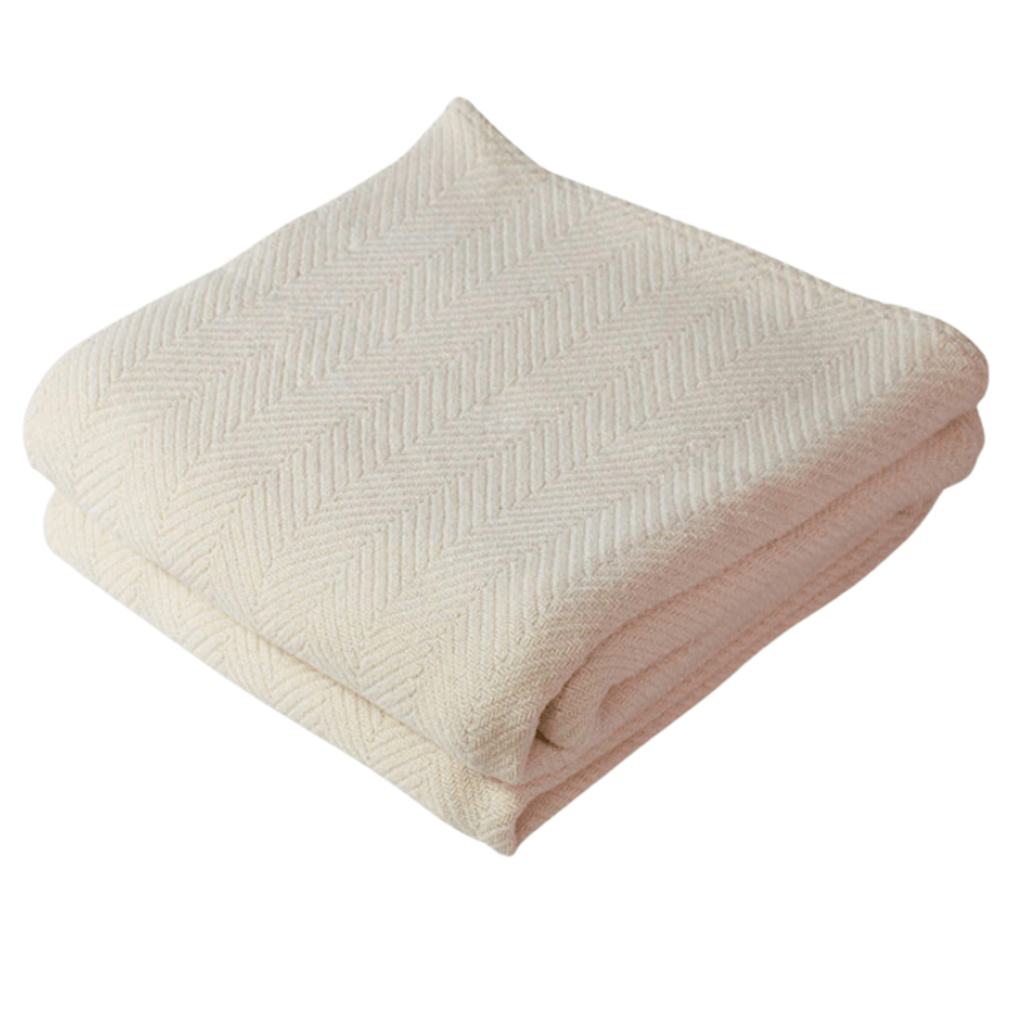 Herringbone Blanket in Natural - Available In Multiple Sizes