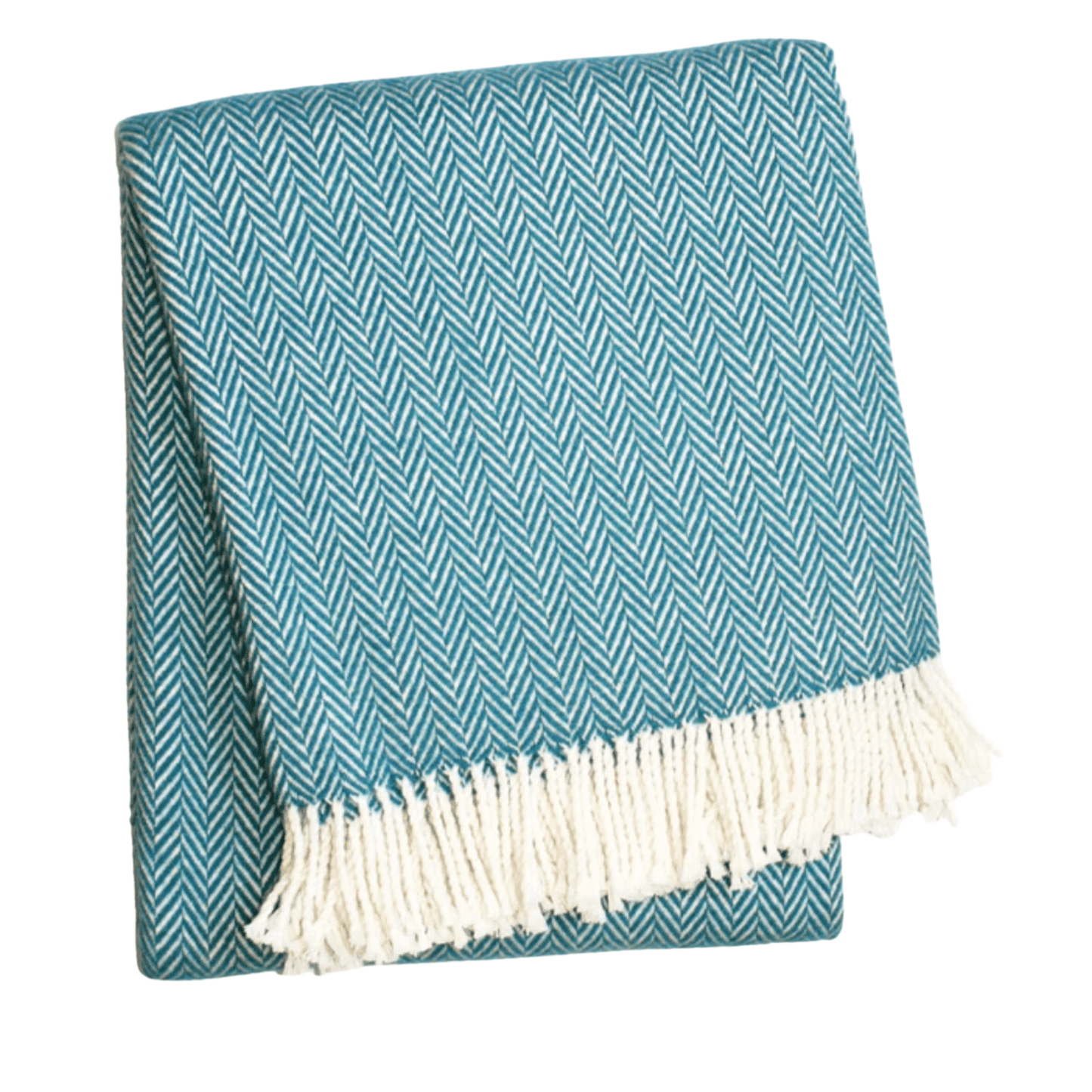 Herringbone Plush Fringed Throw - Throw Blankets - The Well Appointed House