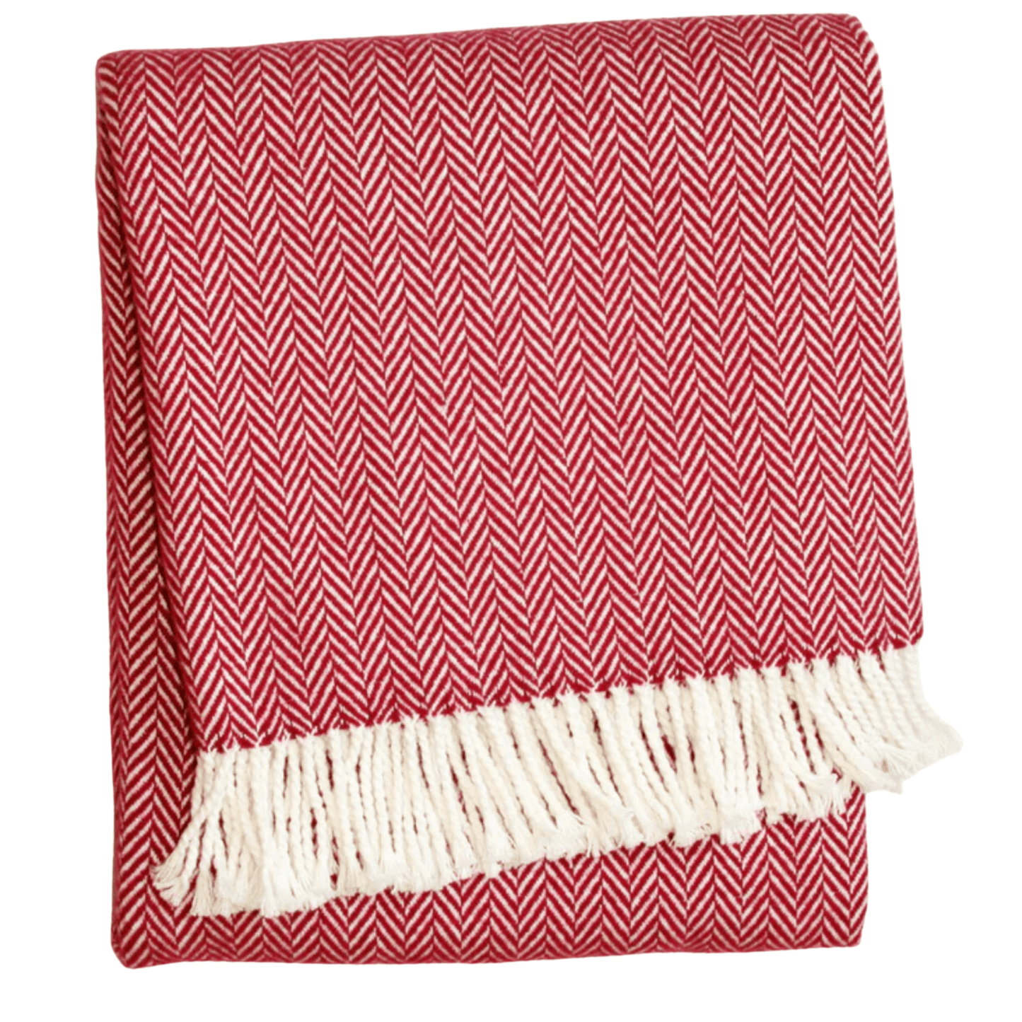 Herringbone Plush Fringed Throw - Throw Blankets - The Well Appointed House