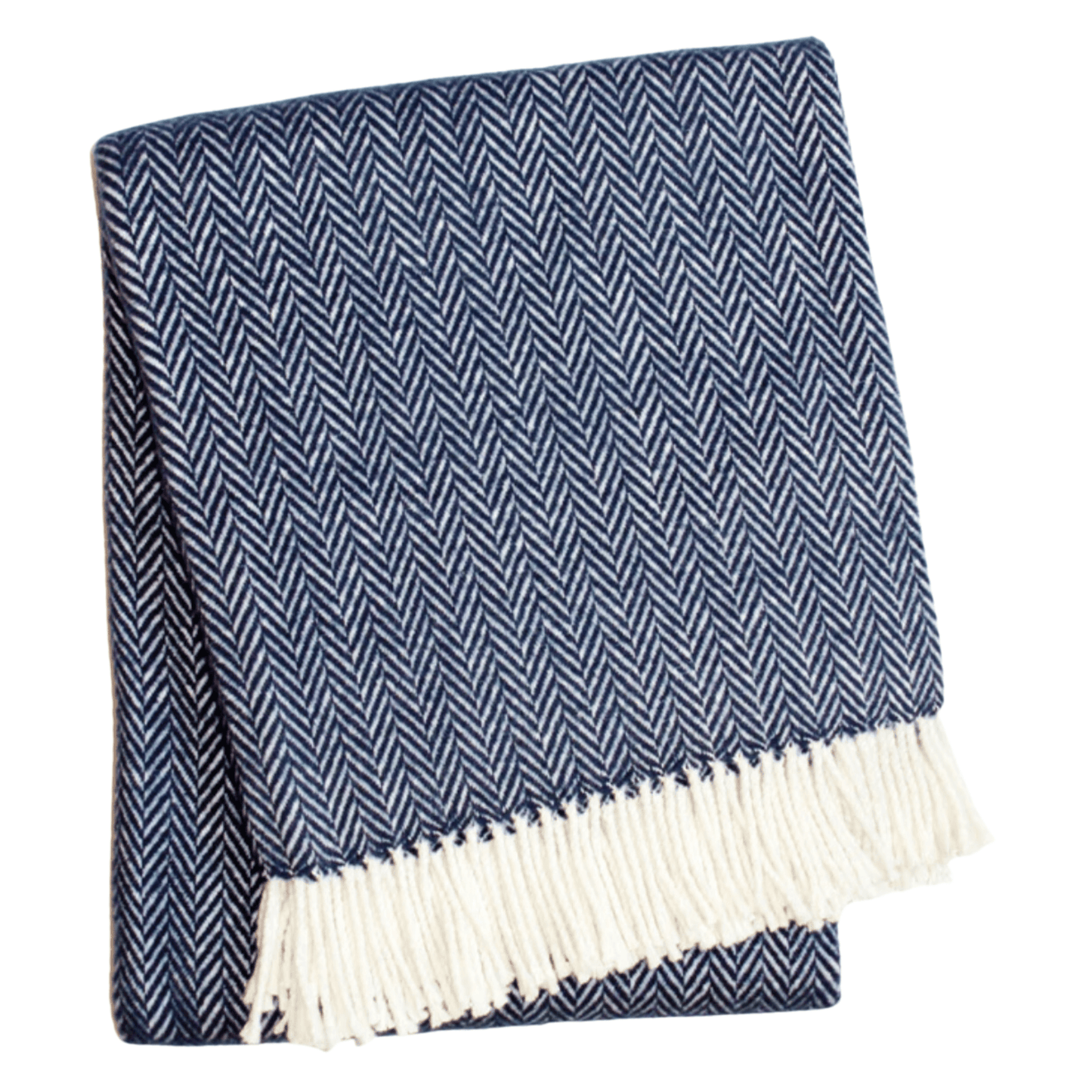 Herringbone Plush Fringed Throw - Throw Blankets - The Well Appointed House