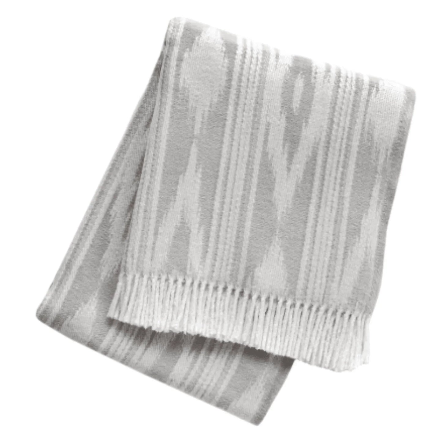 Ikat Throw with Stripes - 55" x 70" - Throw Blankets - The Well Appointed House