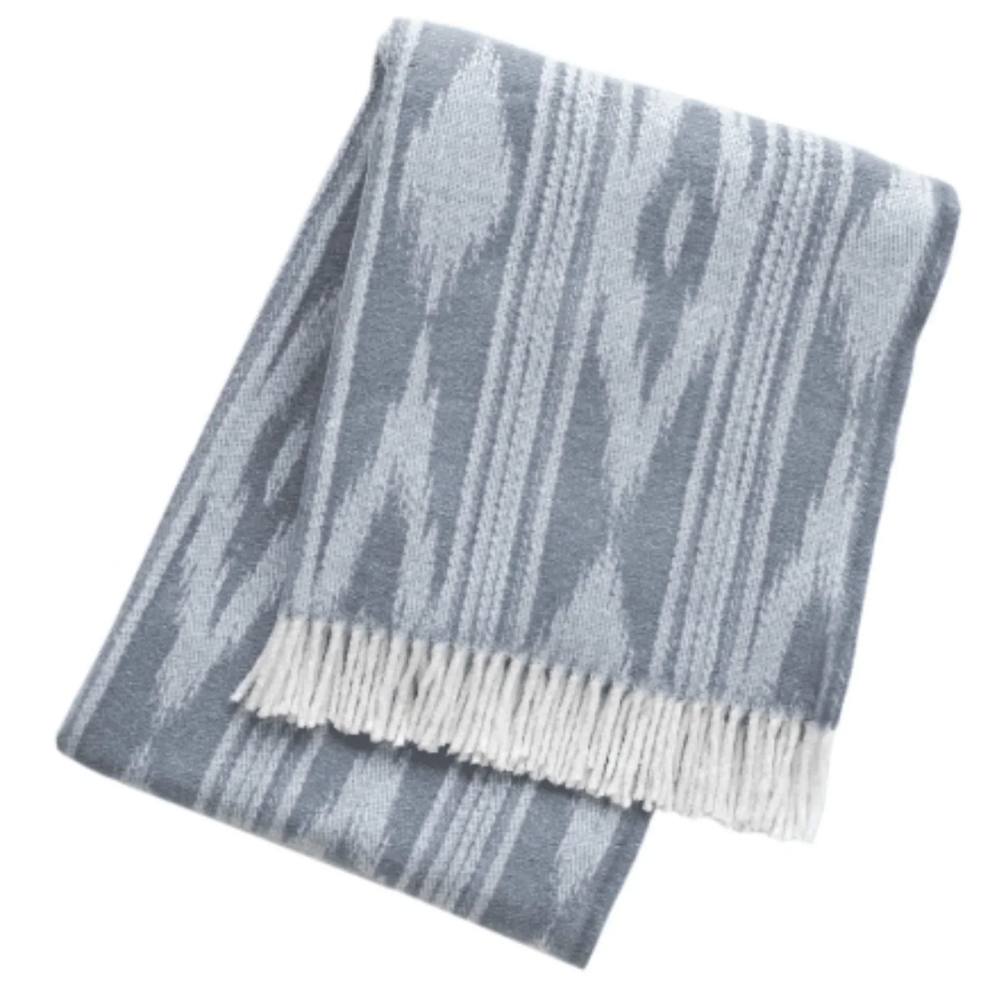 Ikat Throw with Stripes - 55" x 70" - Throw Blankets - The Well Appointed House