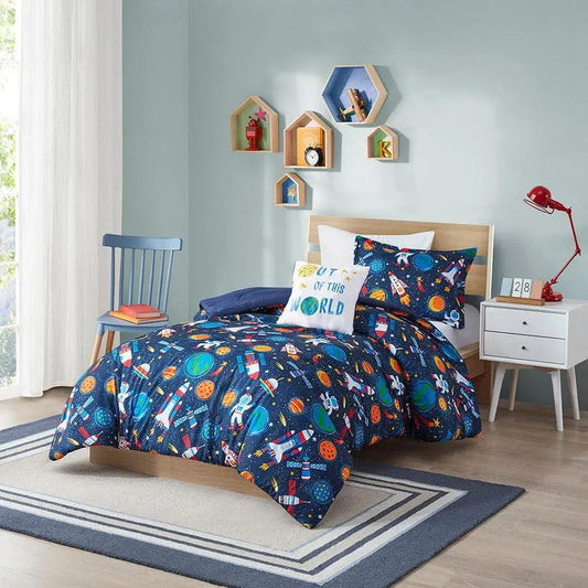 Jason Twin Outer Space Comforter Set Multicolor