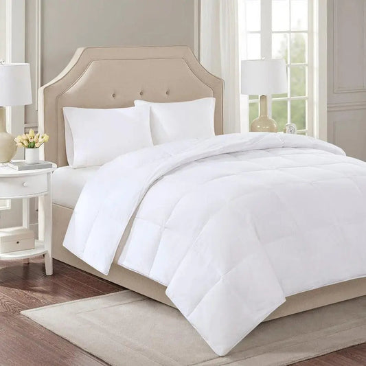 Level Full/Queen 2 300 TC Cotton Sateen Down Comforter with 3M Scotchgard White