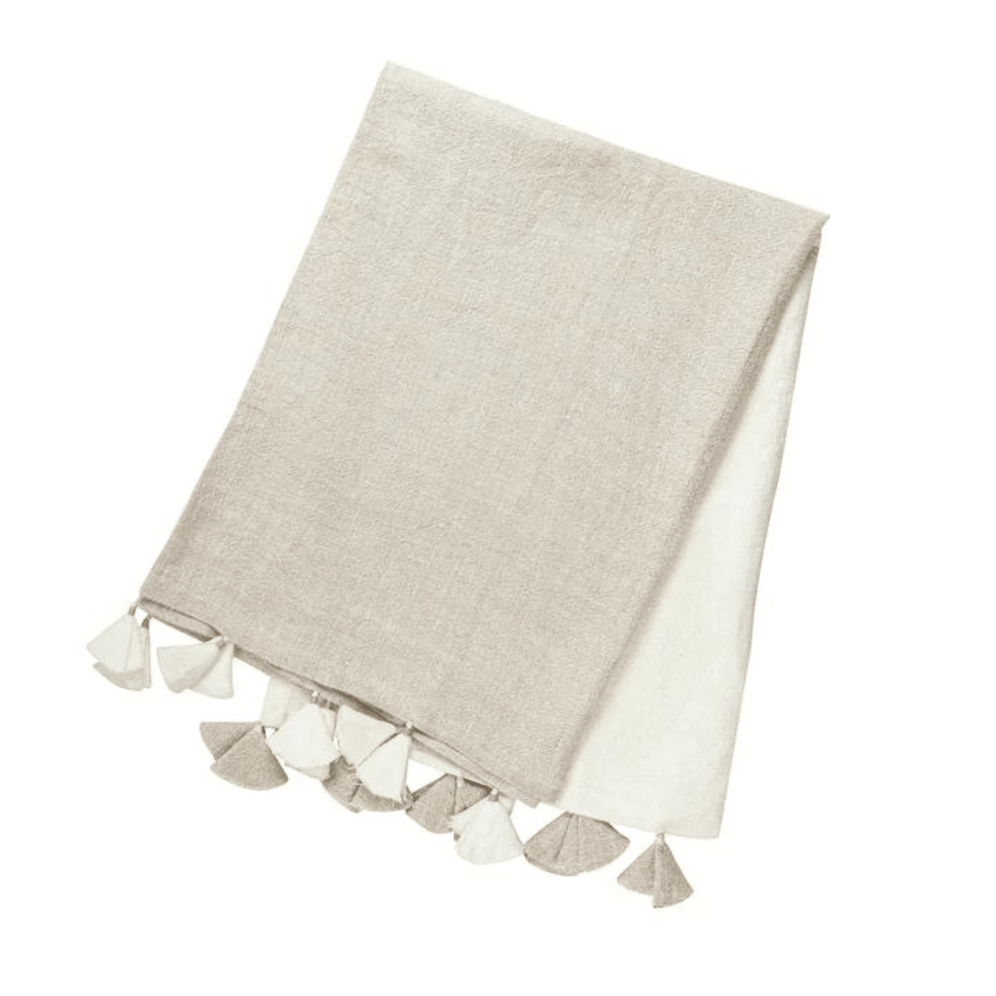 Linen Tassel Throw - Sea Green Designs