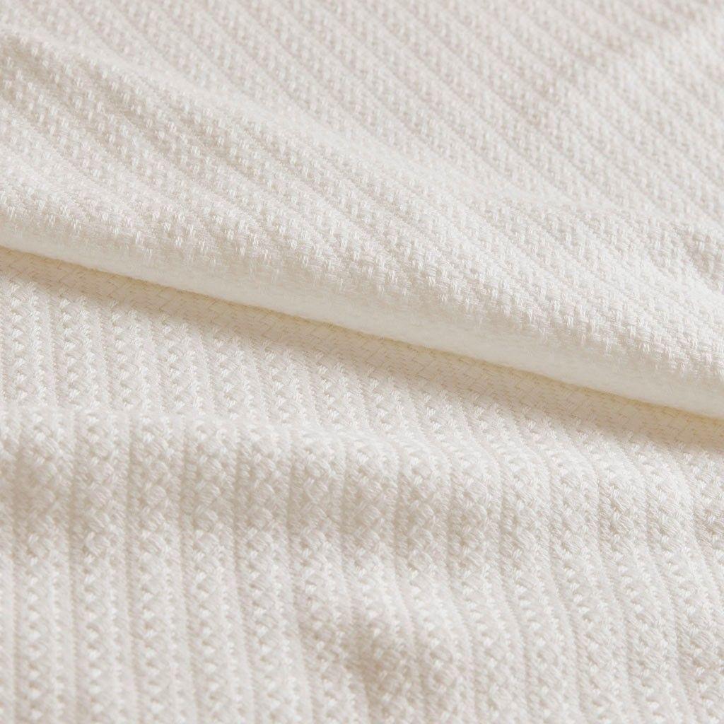 Liquid Cotton King Blanket Ivory
