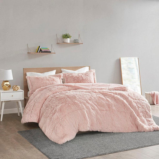 Malea Full/Queen Comforter (Set) Blush
