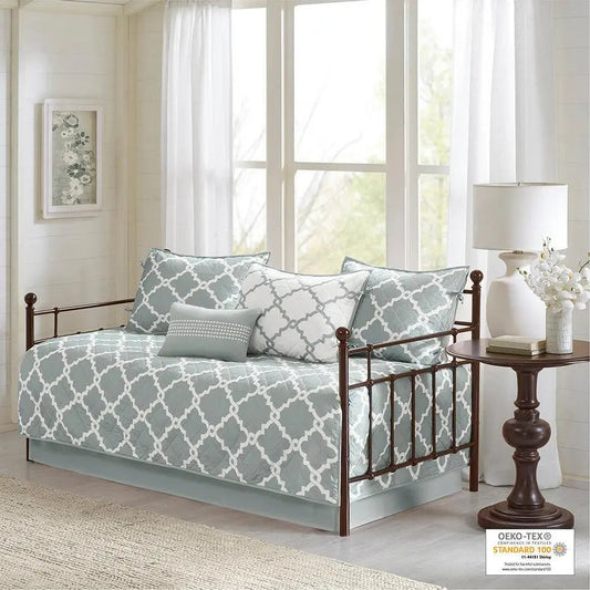 Merritt Transitional 6 Piece Reversible Daybed Set Gray