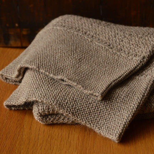 Heirloom Alpaca Baby Blanket - Light Brown (120x120cm)