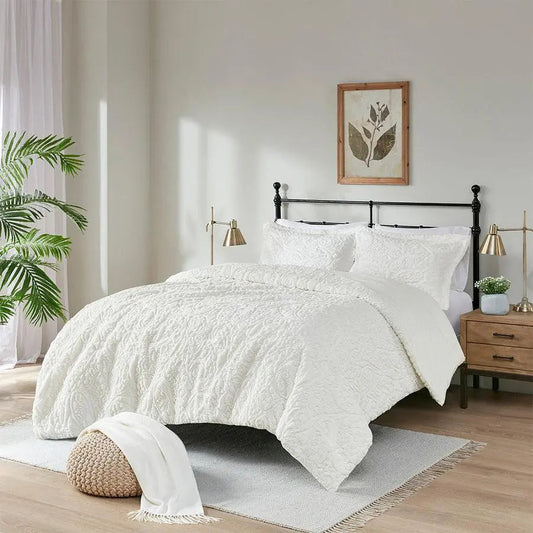 Norfolk King Ultra Plush Transitional Comforter Mini Set Ivory