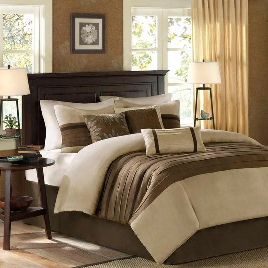 Palmer 7 Piece Comforter Set Natural King