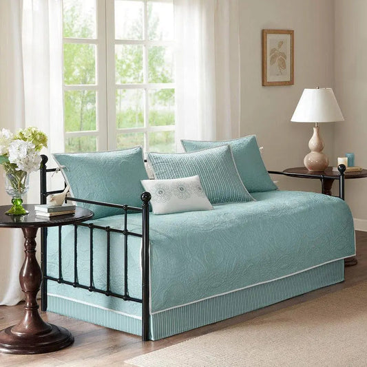 Peyton Daybed 6 Piece Reversible Daybed Cover Set Blue