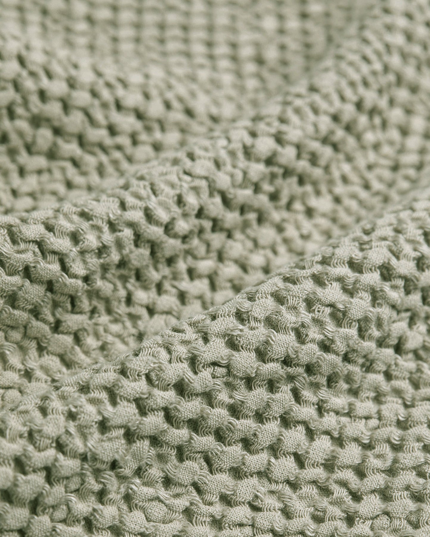 Pistachio green waffle blanket