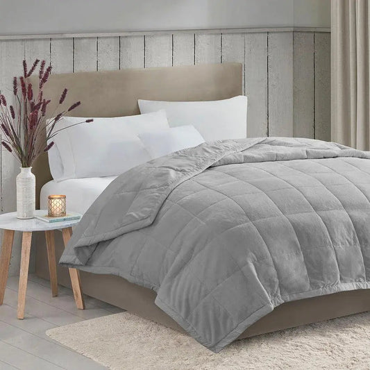 Reversible HeiQ Smart Temperature  Down Alternative Blanket Grey MP51-6377