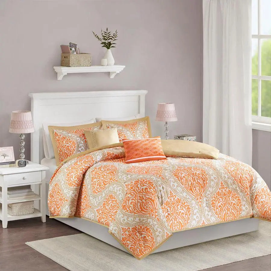 Senna Comforter Set Orange King/Cal King