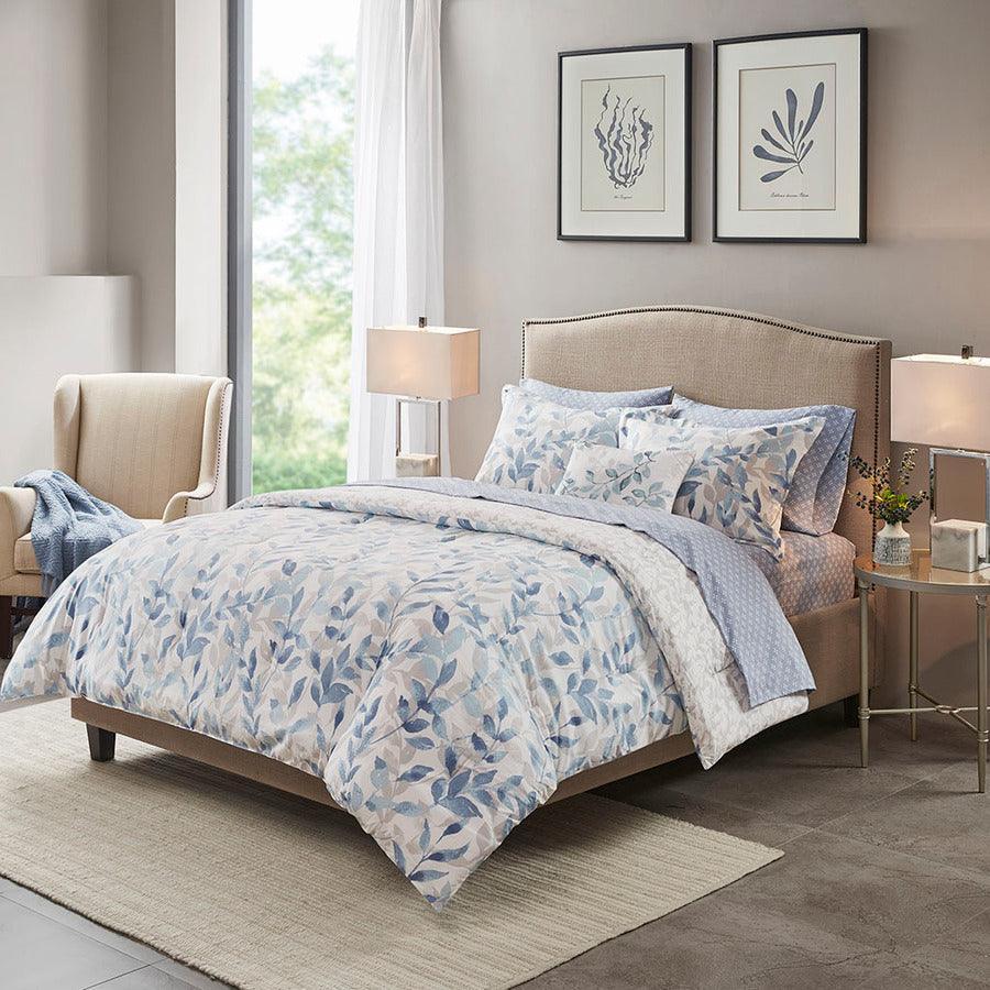 Sofia Reversible 20 " D Complete Bedding Set Blue Queen