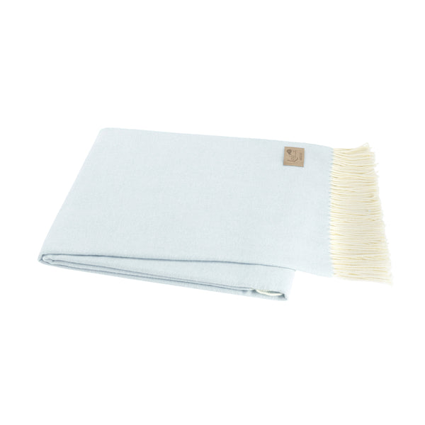 Baby Blue Italian Herringbone Throw