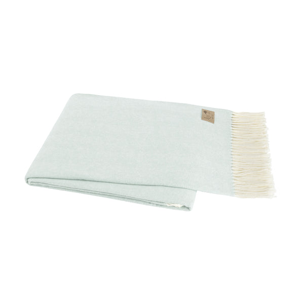Ice Blue Italian Herringbone Throw