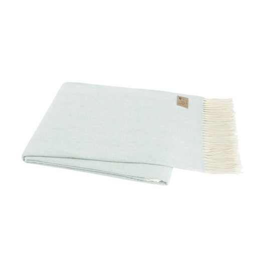 Ice Blue Italian Herringbone Throw