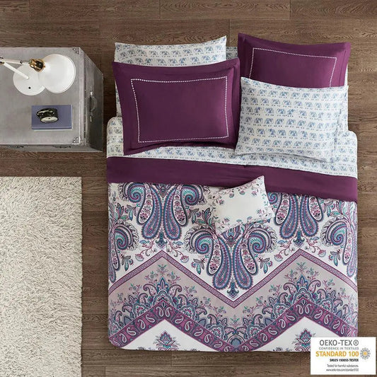 Tulay Complete Bed And Sheet Set Purple Full